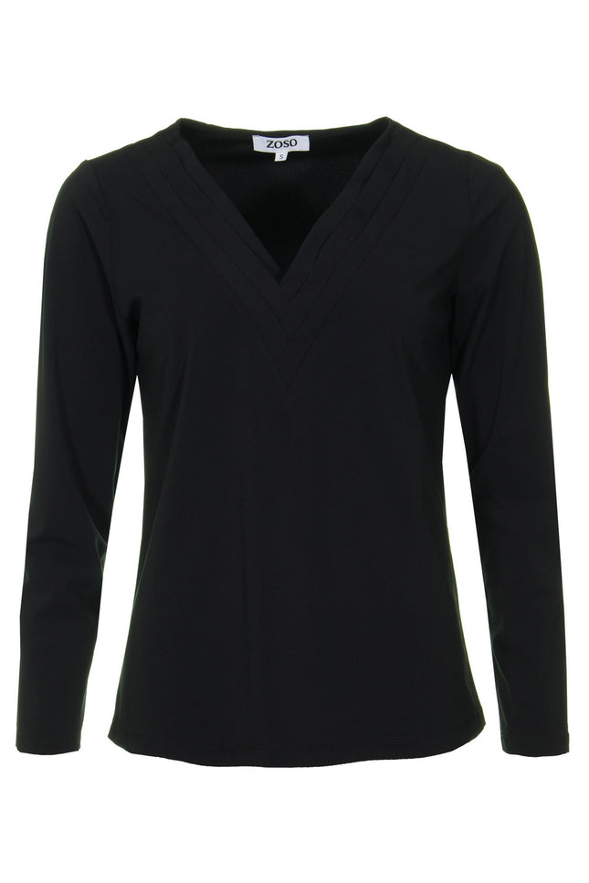 Zoso Travel blouse romee black 245 Stretchshop.nl