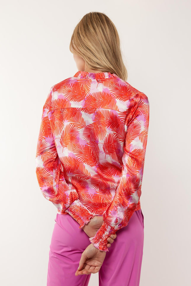 G-maxx Blouse monica super pink poppy 210315 Stretchshop.nl