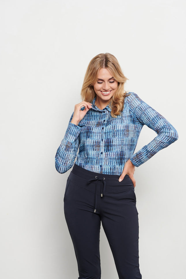 &Co woman Blouse lotte denim BL285 Stretchshop.nl